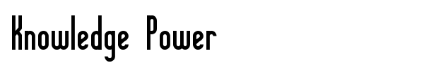 Knowledge Power font preview